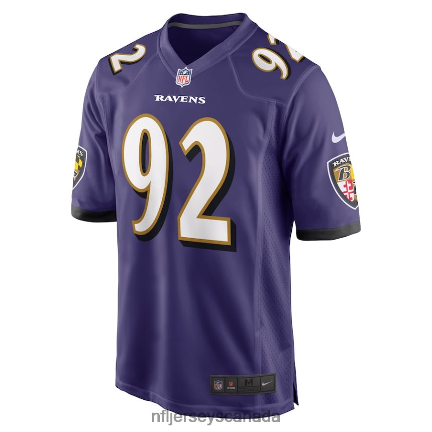 Men Baltimore Ravens Justin Madubuike Nike Purple Game Player Jersey Clothing NFL TBXFR65737