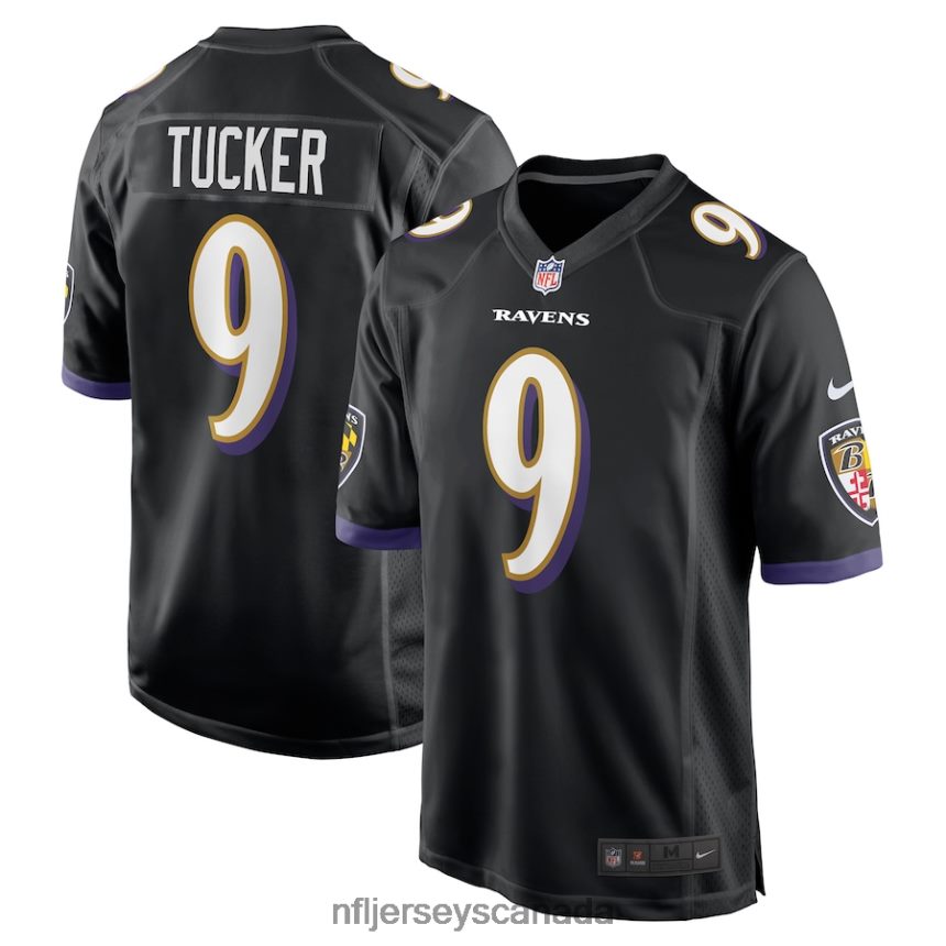 Men Baltimore Ravens Justin Tucker Nike Black Player Game Jersey Clothing NFL TBXFR6525
