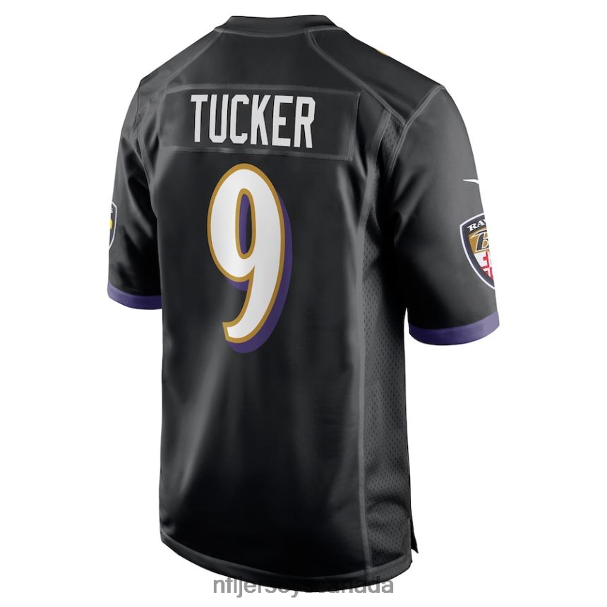 Men Baltimore Ravens Justin Tucker Nike Black Player Game Jersey Clothing NFL TBXFR6525