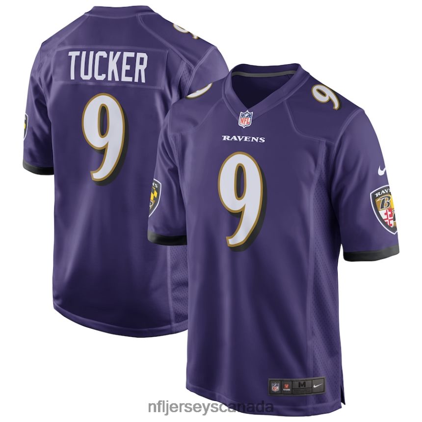 Men Baltimore Ravens Justin Tucker Nike Purple Game Jersey Clothing NFL TBXFR6341