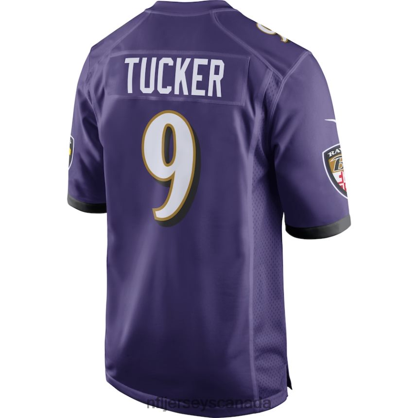 Men Baltimore Ravens Justin Tucker Nike Purple Game Jersey Clothing NFL TBXFR6341