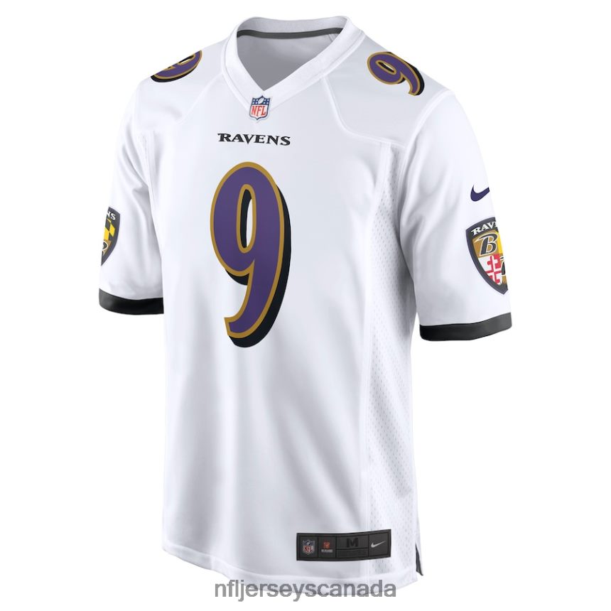Men Baltimore Ravens Justin Tucker Nike White Game Jersey Clothing NFL TBXFR6907