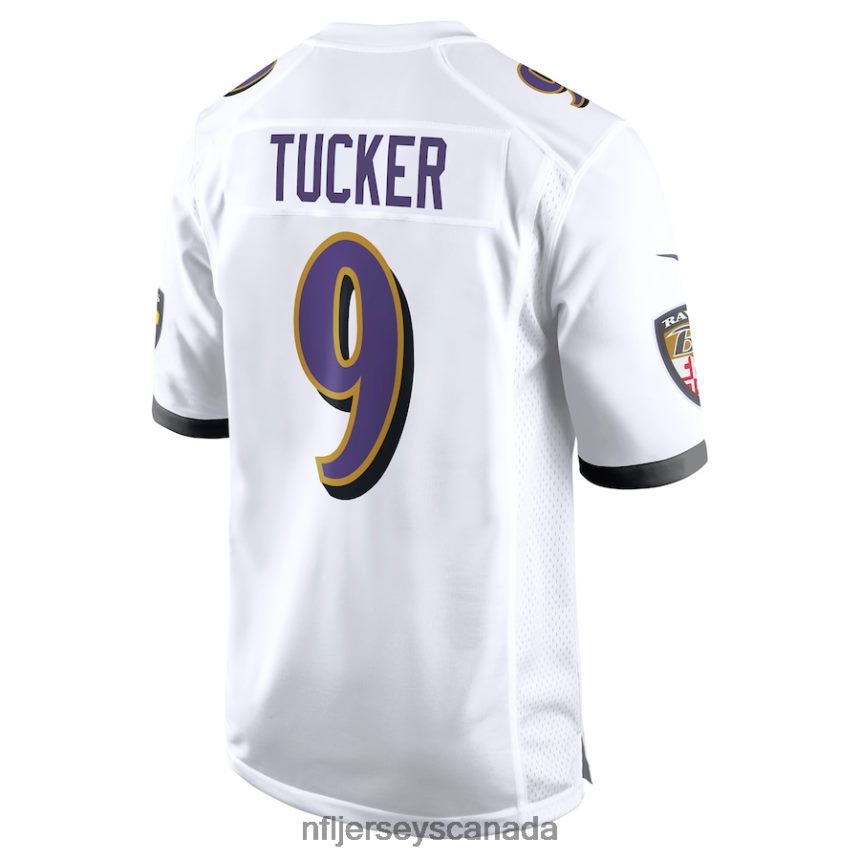 Men Baltimore Ravens Justin Tucker Nike White Game Jersey Clothing NFL TBXFR6907