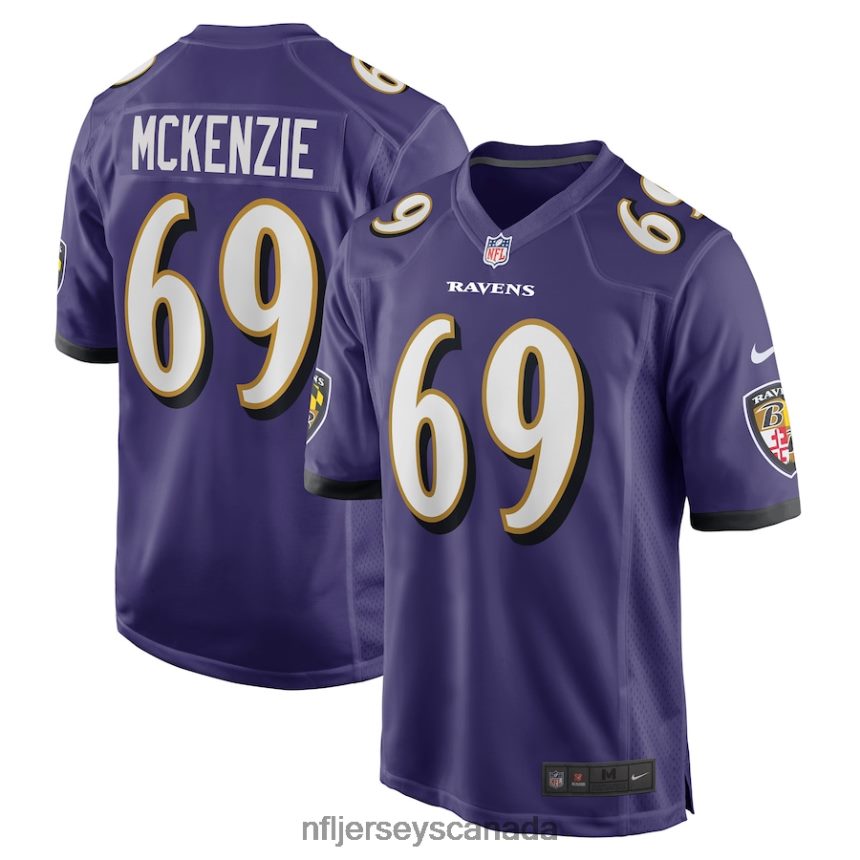 Men Baltimore Ravens Kahlil McKenzie Nike Purple Game Jersey Clothing NFL TBXFR66254