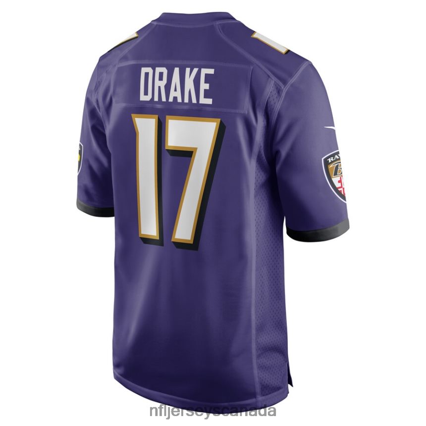 Men Baltimore Ravens Kenyan Drake Nike Purple Game Player Jersey Clothing NFL TBXFR64667