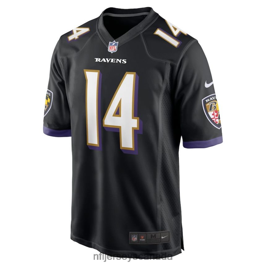 Men Baltimore Ravens Kyle Hamilton Nike Black Player Game Jersey Clothing NFL TBXFR61150