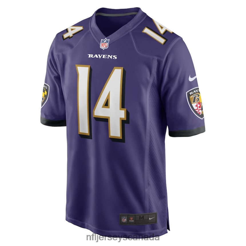 Men Baltimore Ravens Kyle Hamilton Nike Purple Player Game Jersey Clothing NFL TBXFR6859