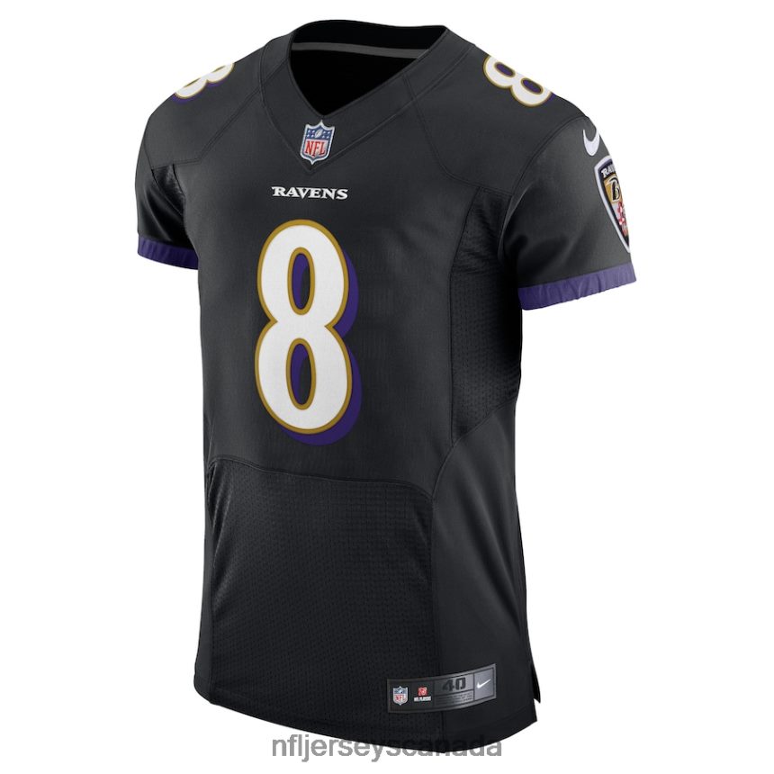 Men Baltimore Ravens Lamar Jackson Nike Black Alternate Vapor Elite Player Jersey Clothing NFL TBXFR62043