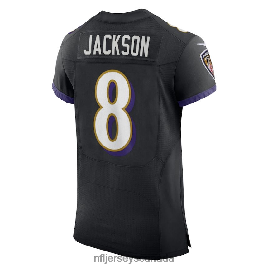 Men Baltimore Ravens Lamar Jackson Nike Black Alternate Vapor Elite Player Jersey Clothing NFL TBXFR62043