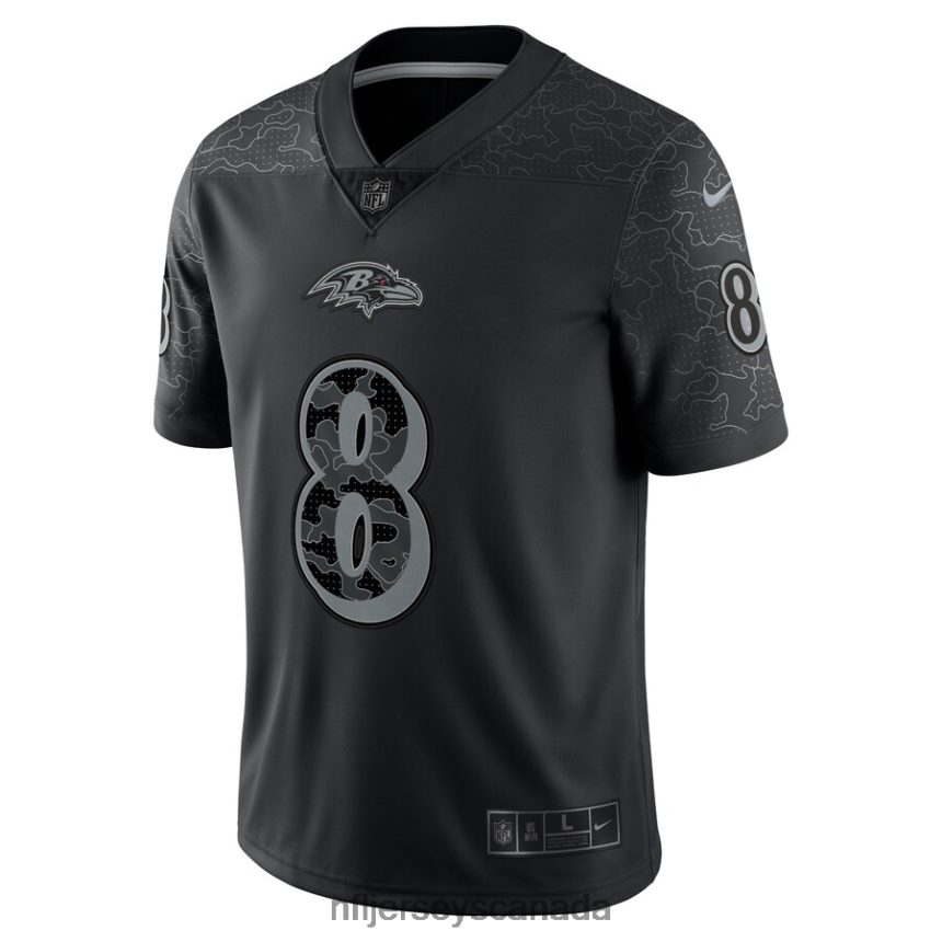 Men Baltimore Ravens Lamar Jackson Nike Black RFLCTV Limited Jersey Clothing NFL TBXFR6888