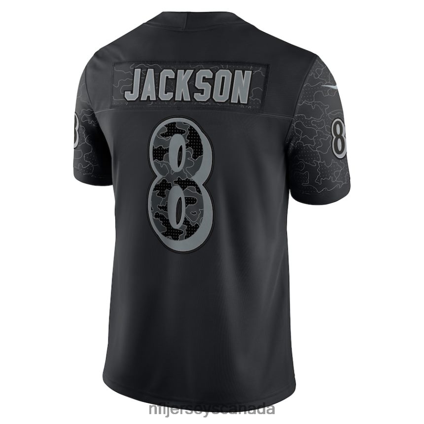 Men Baltimore Ravens Lamar Jackson Nike Black RFLCTV Limited Jersey Clothing NFL TBXFR6888