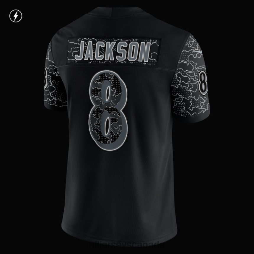 Men Baltimore Ravens Lamar Jackson Nike Black RFLCTV Limited Jersey Clothing NFL TBXFR6888