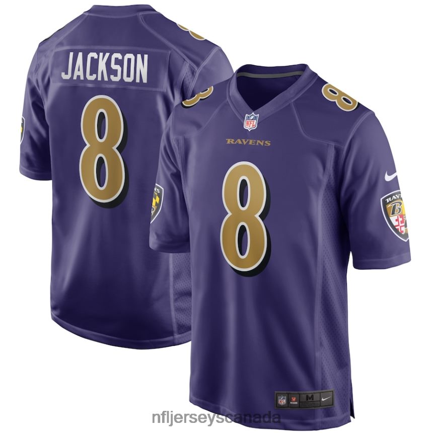Men Baltimore Ravens Lamar Jackson Nike Purple Alternate Game Jersey Clothing NFL TBXFR6609
