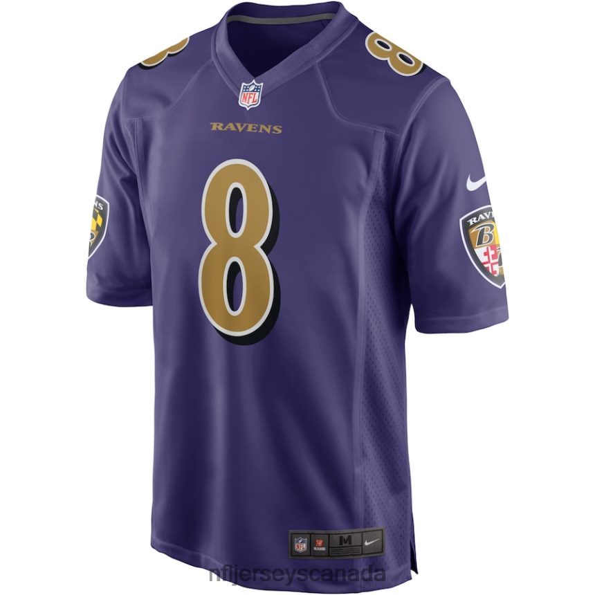 Men Baltimore Ravens Lamar Jackson Nike Purple Alternate Game Jersey Clothing NFL TBXFR6609