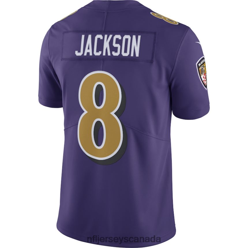 Men Baltimore Ravens Lamar Jackson Nike Purple Color Rush Vapor Limited Jersey Clothing NFL TBXFR6886