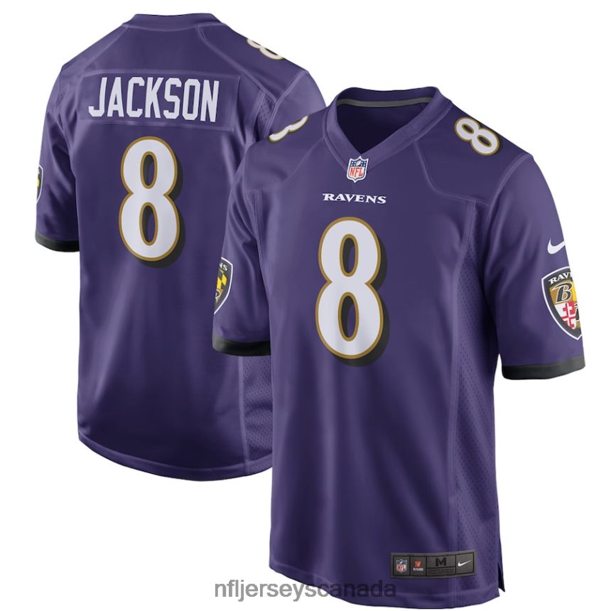 Men Baltimore Ravens Lamar Jackson Nike Purple Game Player Jersey Clothing NFL TBXFR6610