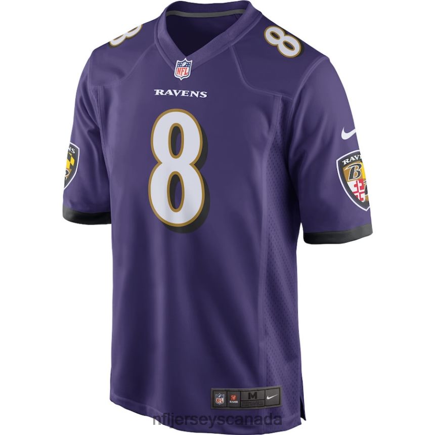 Men Baltimore Ravens Lamar Jackson Nike Purple Game Player Jersey Clothing NFL TBXFR6610