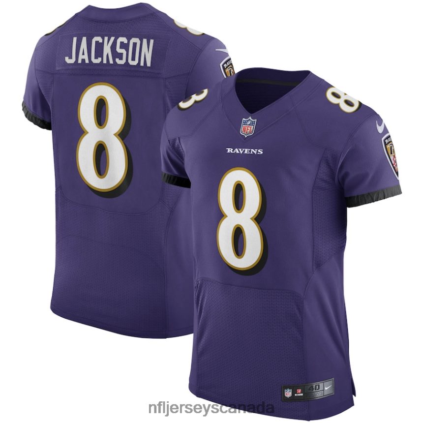 Men Baltimore Ravens Lamar Jackson Nike Purple Vapor Elite Player Jersey Clothing NFL TBXFR62308