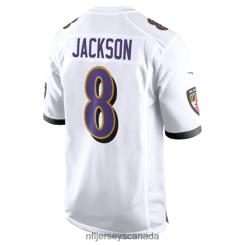 Men Baltimore Ravens Lamar Jackson Nike White Game Jersey Clothing NFL TBXFR61052
