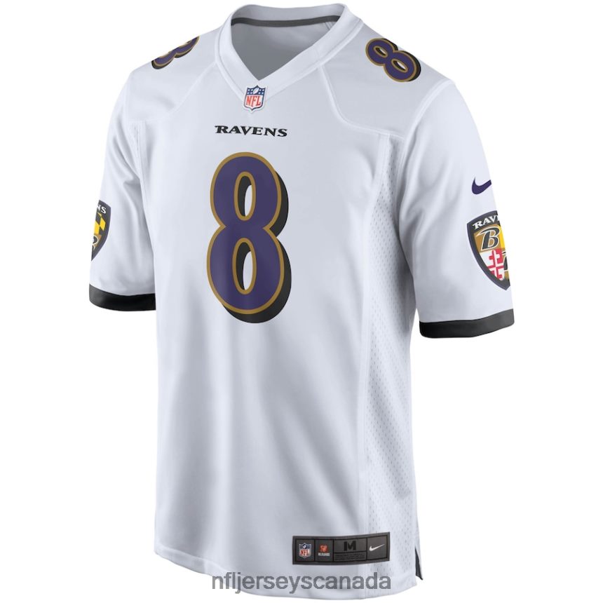 Men Baltimore Ravens Lamar Jackson Nike White Player Game Jersey Clothing NFL TBXFR62313