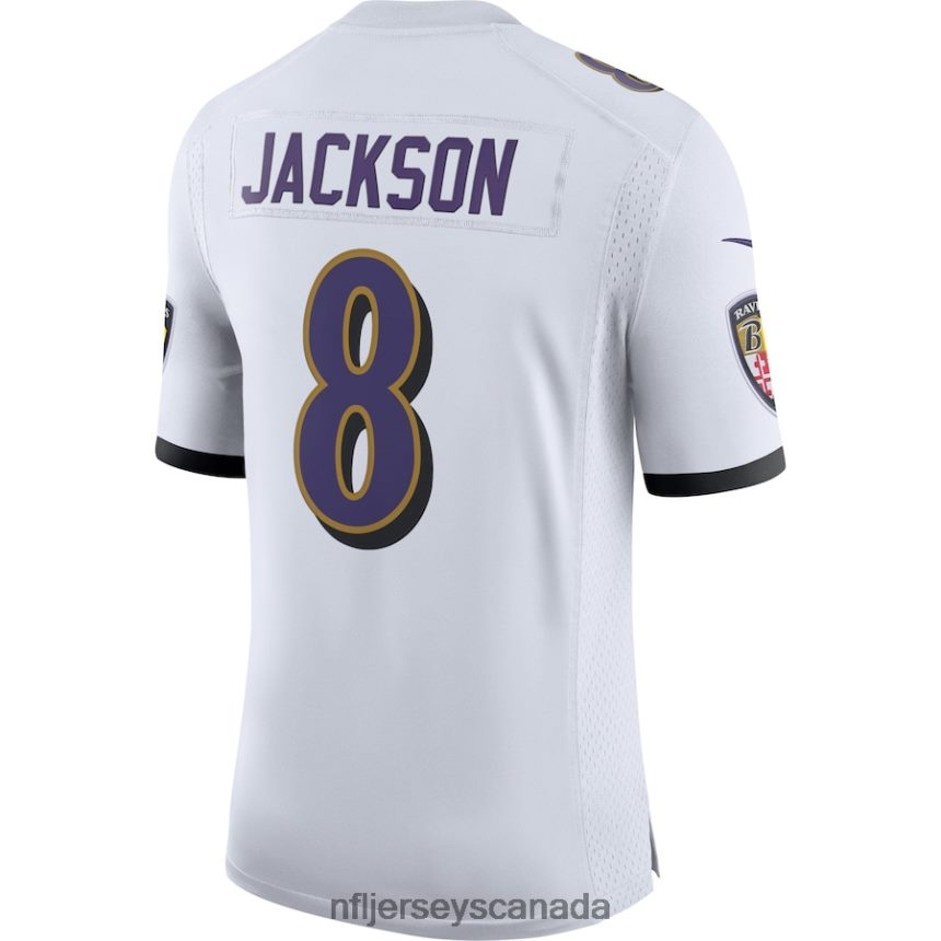 Men Baltimore Ravens Lamar Jackson White Vapor Limited Jersey Clothing NFL TBXFR61345