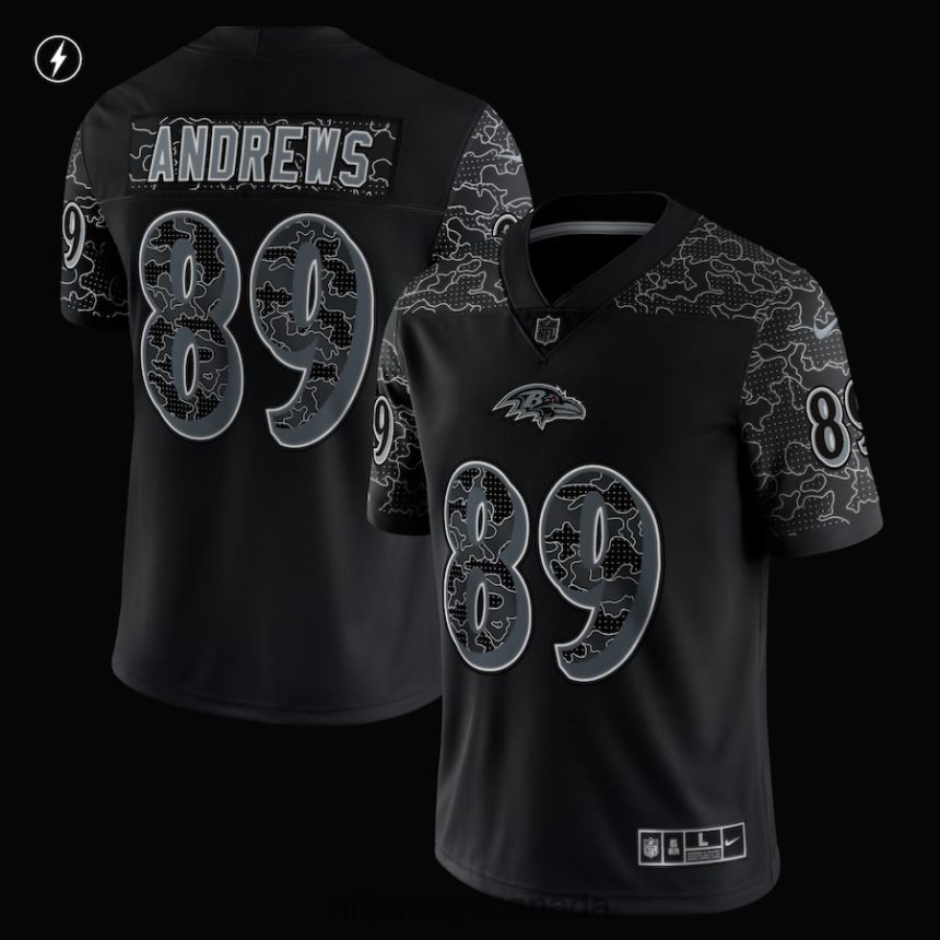 Men Baltimore Ravens Mark Andrews Nike Black RFLCTV Limited Jersey Clothing NFL TBXFR61876