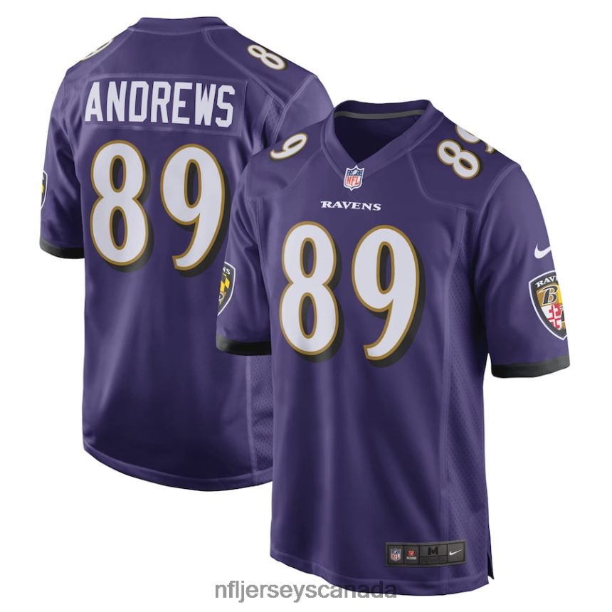 Men Baltimore Ravens Mark Andrews Nike Purple Game Team Jersey Clothing NFL TBXFR63456
