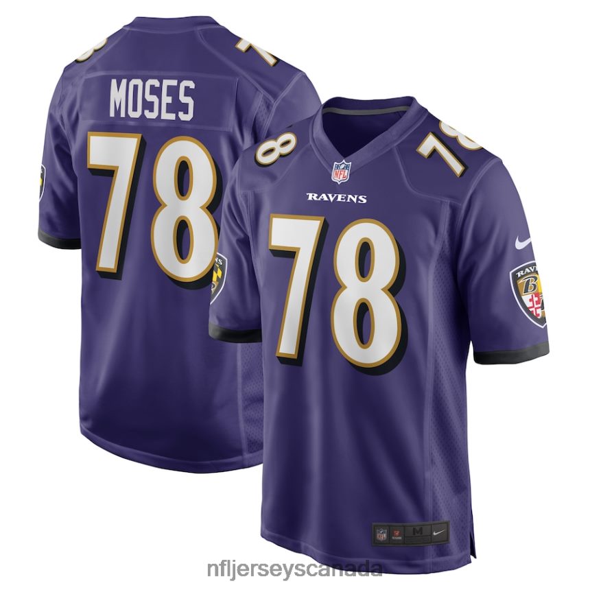 Men Baltimore Ravens Morgan Moses Nike Purple Game Player Jersey Clothing NFL TBXFR63660
