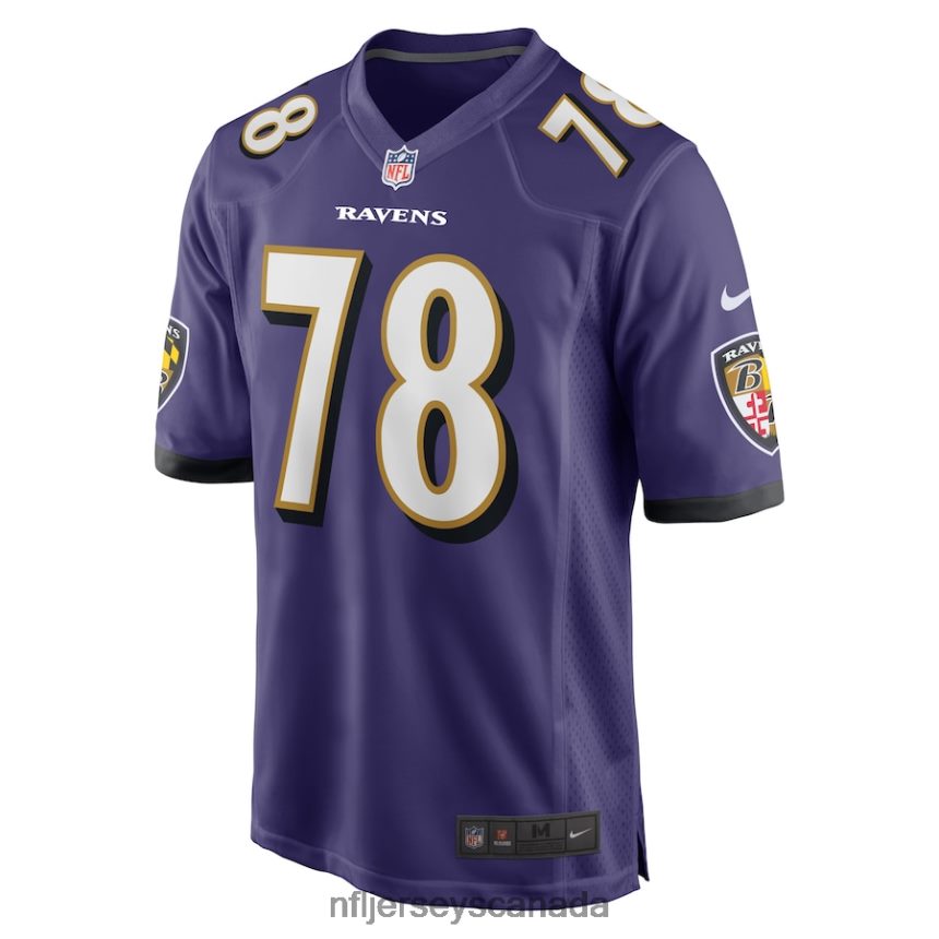 Men Baltimore Ravens Morgan Moses Nike Purple Game Player Jersey Clothing NFL TBXFR63660