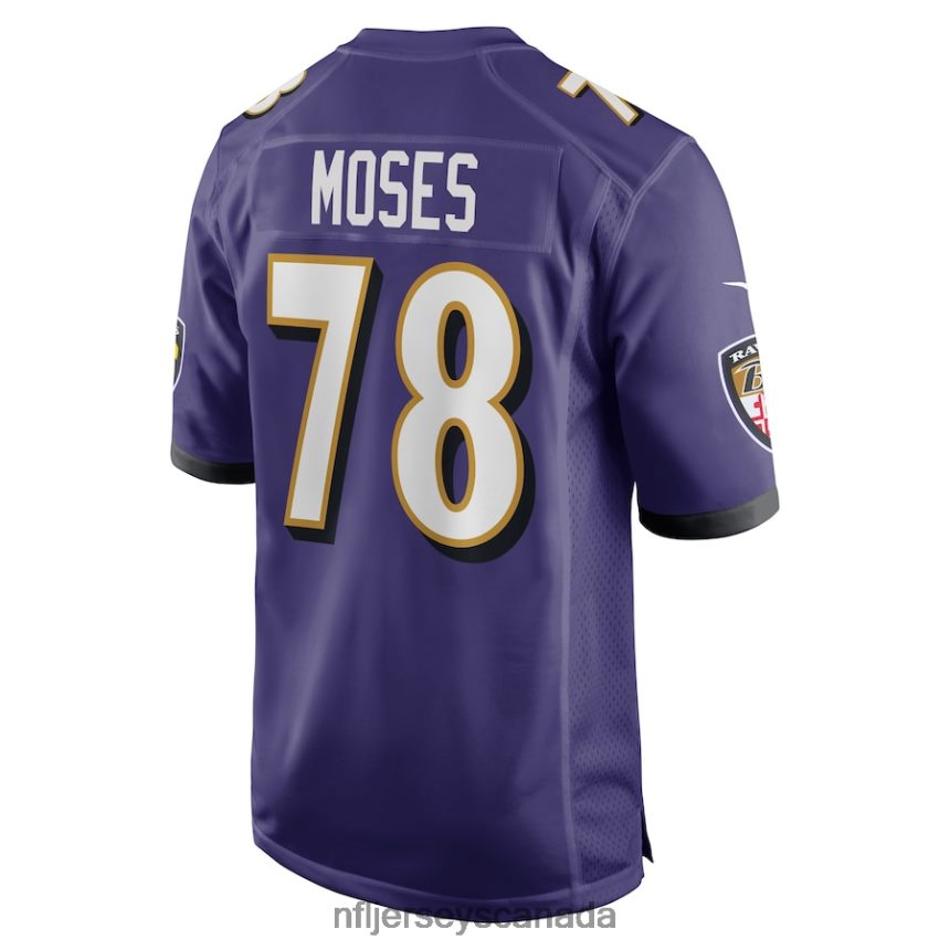 Men Baltimore Ravens Morgan Moses Nike Purple Game Player Jersey Clothing NFL TBXFR63660