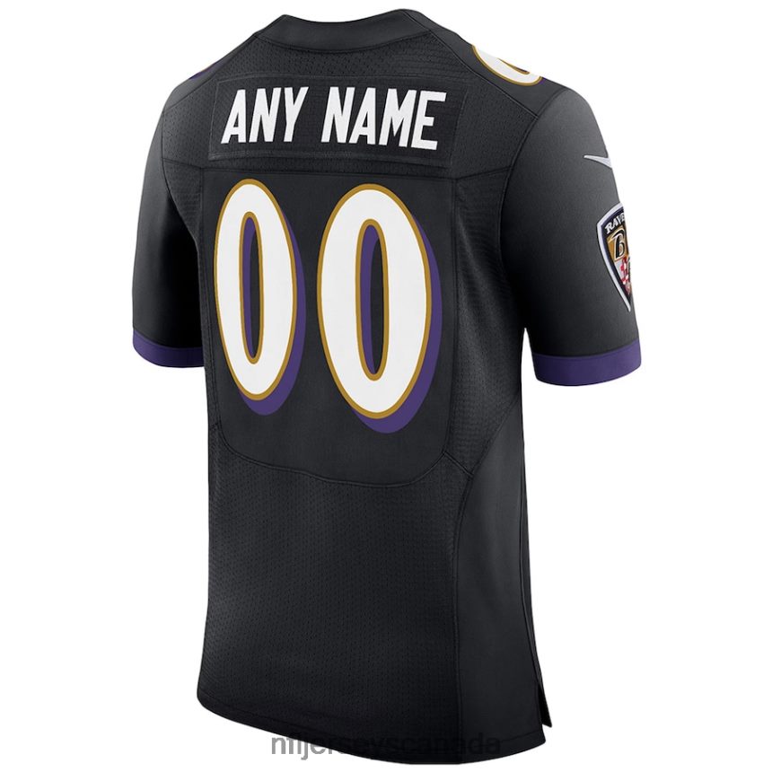 Men Baltimore Ravens Nike Black Speed Machine Elite Custom Jersey Clothing NFL TBXFR64842