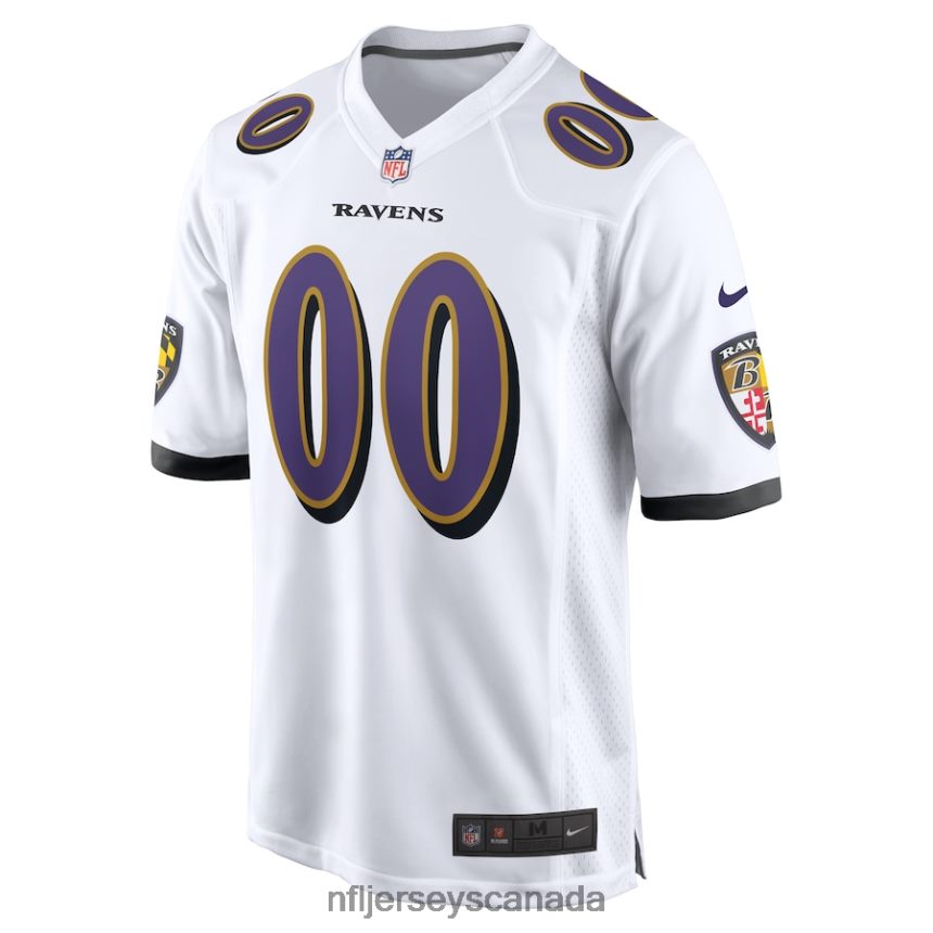 Men Baltimore Ravens Nike White Custom Game Jersey Clothing NFL TBXFR6619