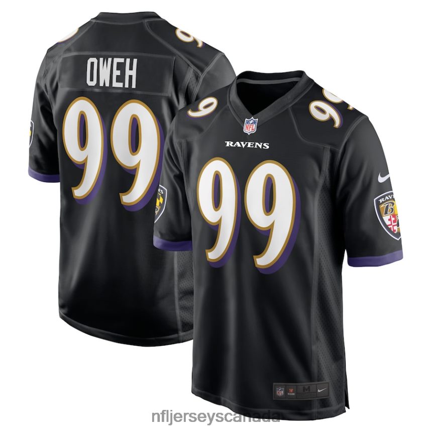 Men Baltimore Ravens Odafe Oweh Nike Black Game Jersey Clothing NFL TBXFR65757