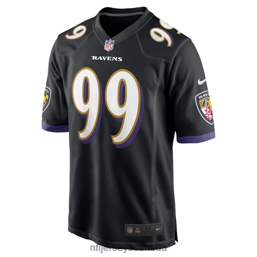 Men Baltimore Ravens Odafe Oweh Nike Black Game Jersey Clothing NFL TBXFR65757