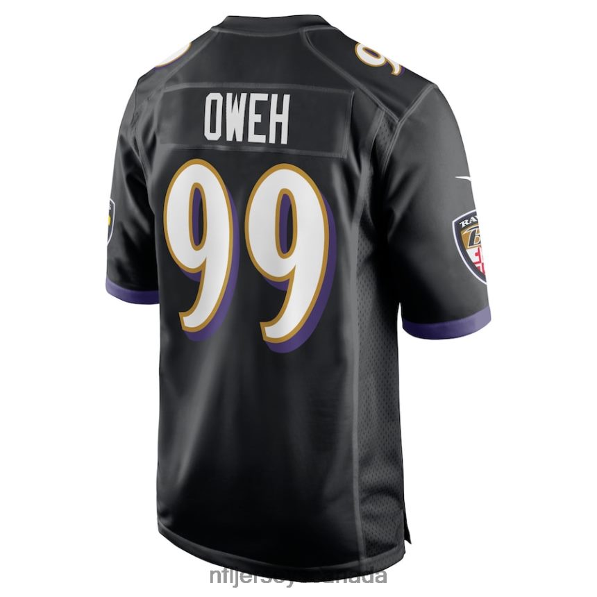 Men Baltimore Ravens Odafe Oweh Nike Black Game Jersey Clothing NFL TBXFR65757