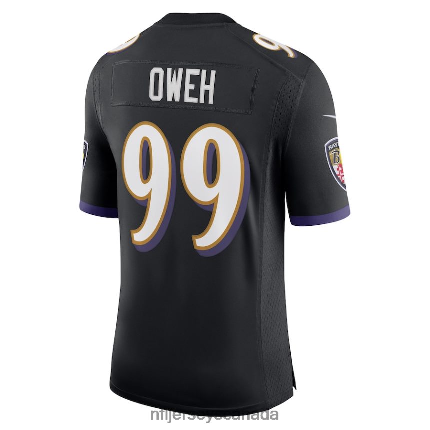 Men Baltimore Ravens Odafe Oweh Nike Black Vapor Limited Jersey Clothing NFL TBXFR63770