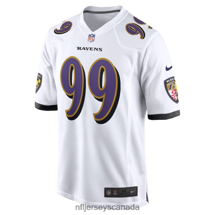 Men Baltimore Ravens Odafe Oweh Nike White Game Jersey Clothing NFL TBXFR64381