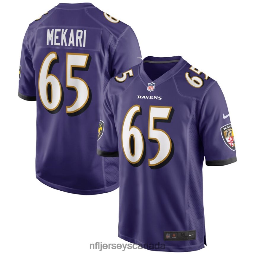 Men Baltimore Ravens Patrick Mekari Nike Purple Game Player Jersey Clothing NFL TBXFR65912