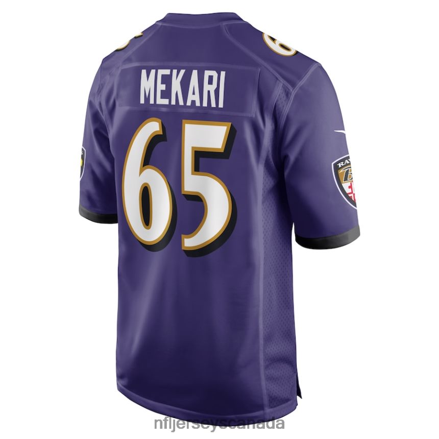 Men Baltimore Ravens Patrick Mekari Nike Purple Game Player Jersey Clothing NFL TBXFR65912