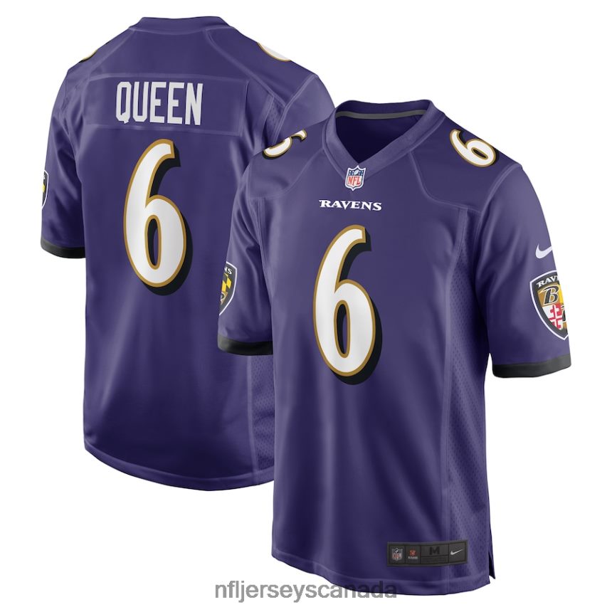 Men Baltimore Ravens Patrick Queen Nike Purple Game Player Jersey Clothing NFL TBXFR61520