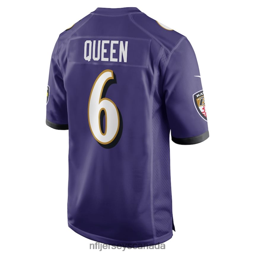 Men Baltimore Ravens Patrick Queen Nike Purple Game Player Jersey Clothing NFL TBXFR61520