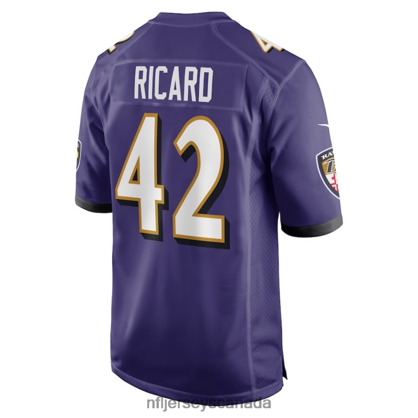 Men Baltimore Ravens Patrick Ricard Nike Purple Game Jersey Clothing NFL TBXFR6938