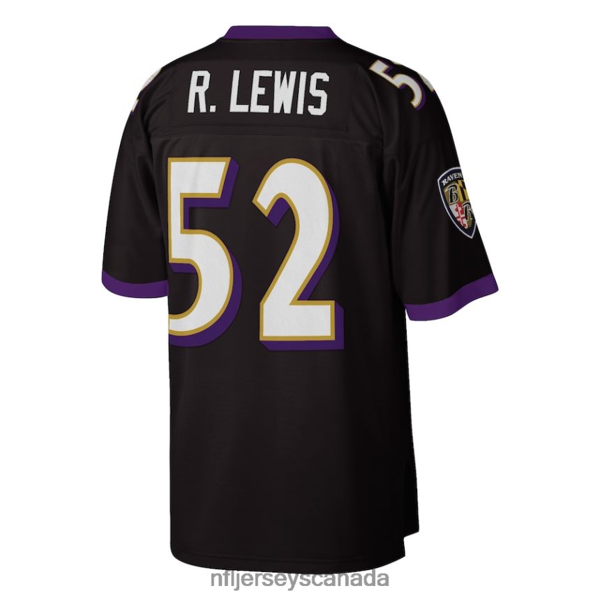 Men Baltimore Ravens Ray Lewis Mitchell  Ness Black 2004 Authentic Throwback Retired Player Jersey Clothing NFL TBXFR62424