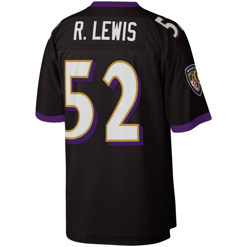 Men Baltimore Ravens Ray Lewis Mitchell  Ness Black Legacy Replica Jersey Clothing NFL TBXFR61238