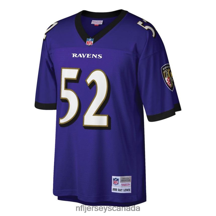 Men Baltimore Ravens Ray Lewis Mitchell  Ness Purple Big  Tall 2000 Retired Player Replica Jersey Clothing NFL TBXFR61727