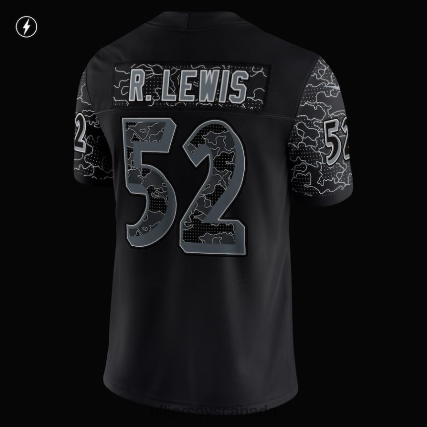 Men Baltimore Ravens Ray Lewis Nike Black Retired Player RFLCTV Limited Jersey Clothing NFL TBXFR62331