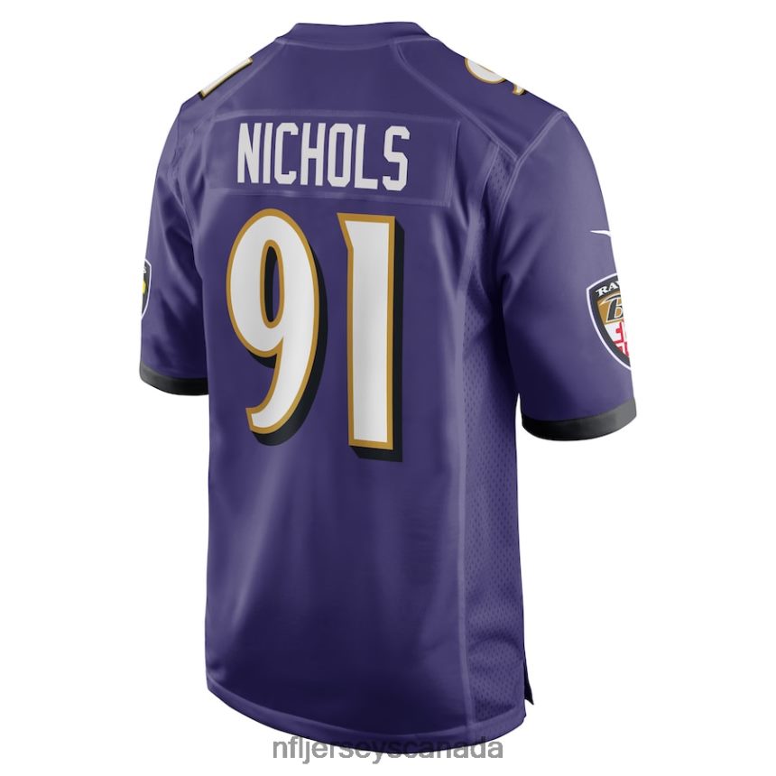 Men Baltimore Ravens Rayshad Nichols Nike Purple Game Player Jersey Clothing NFL TBXFR65670