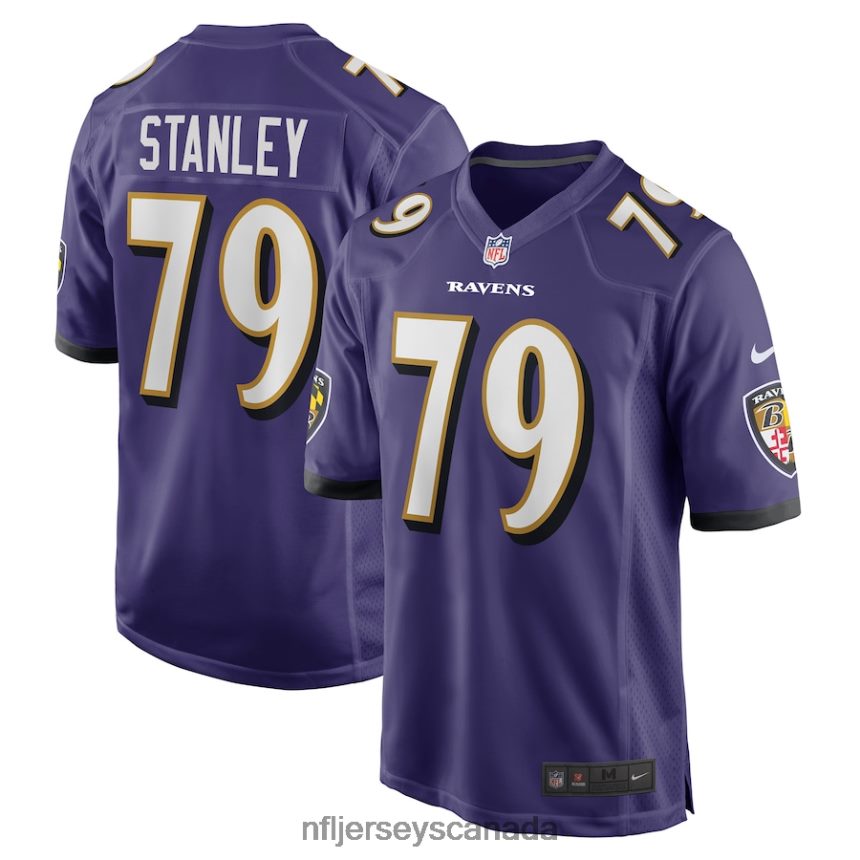 Men Baltimore Ravens Ronnie Stanley Nike Purple Game Jersey Clothing NFL TBXFR63252