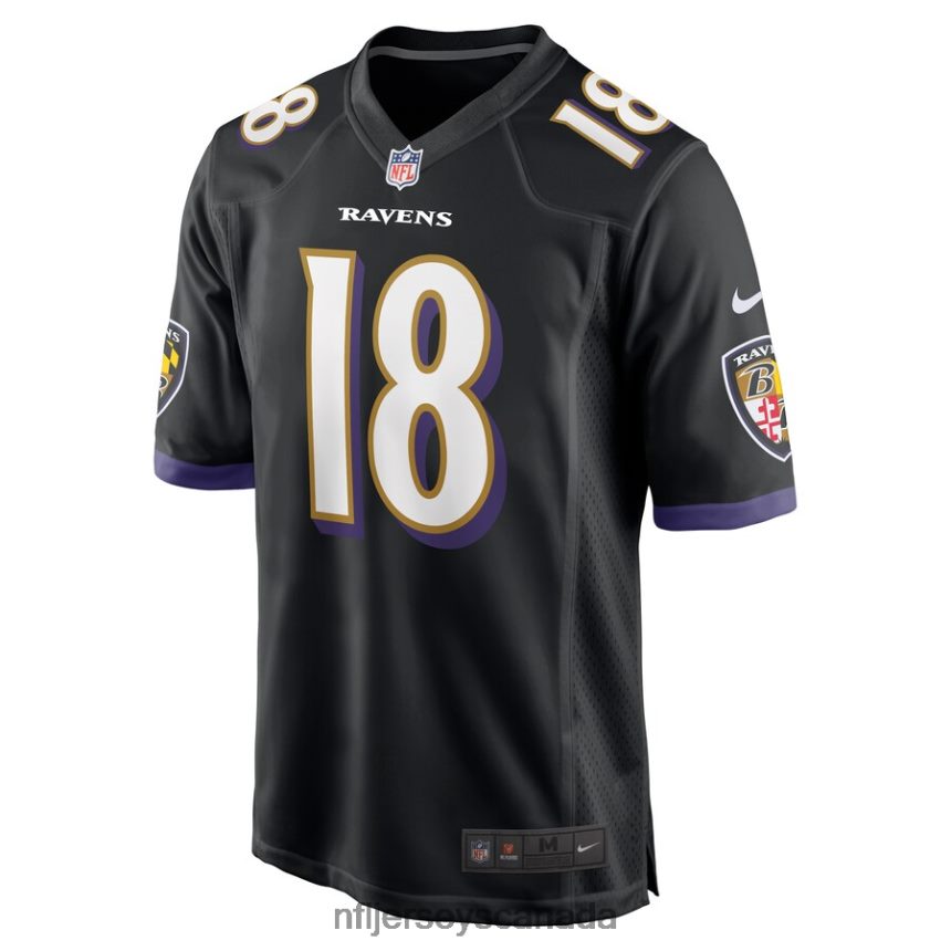 Men Baltimore Ravens Roquan Smith Nike Black Alternate Game Player Jersey Clothing NFL TBXFR6254