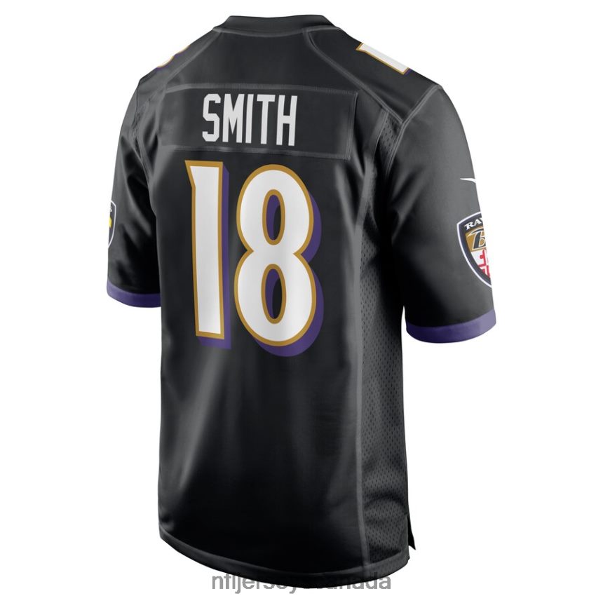 Men Baltimore Ravens Roquan Smith Nike Black Alternate Game Player Jersey Clothing NFL TBXFR6254